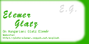 elemer glatz business card